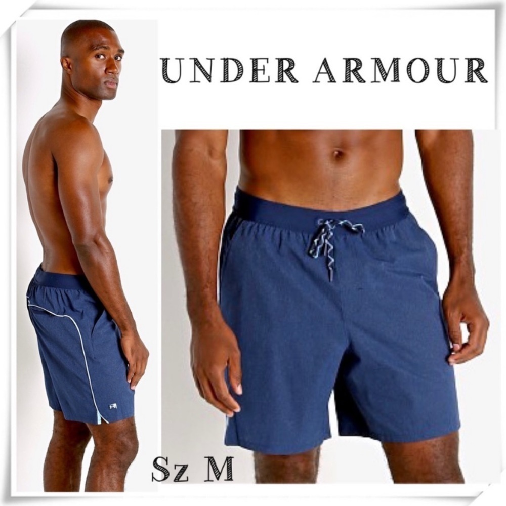 UNDER Armor UA Iso-Chill Shoreman 2-in-1 Shorts in Blue Size M Style 1367149 New